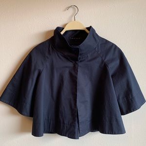 Theory Josevra Navy Capelet, Size 0, NWT